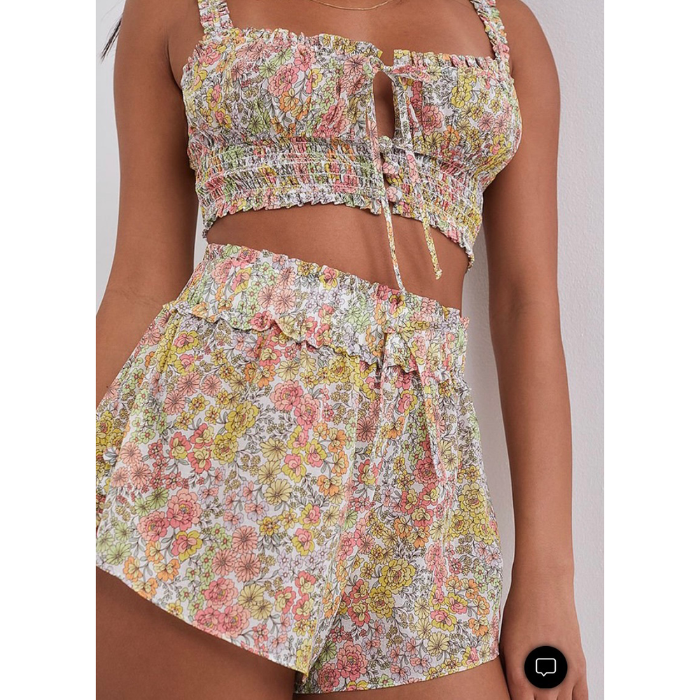 NEW 2 Piece For Love and Lemons Esme Cami and matching Esme Shorts SET